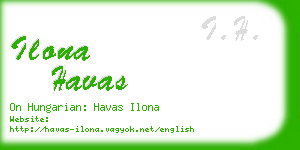 ilona havas business card